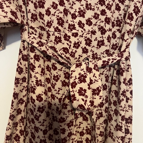 Floral Puff Sleeve Midi Dress - Picture 3 of 5